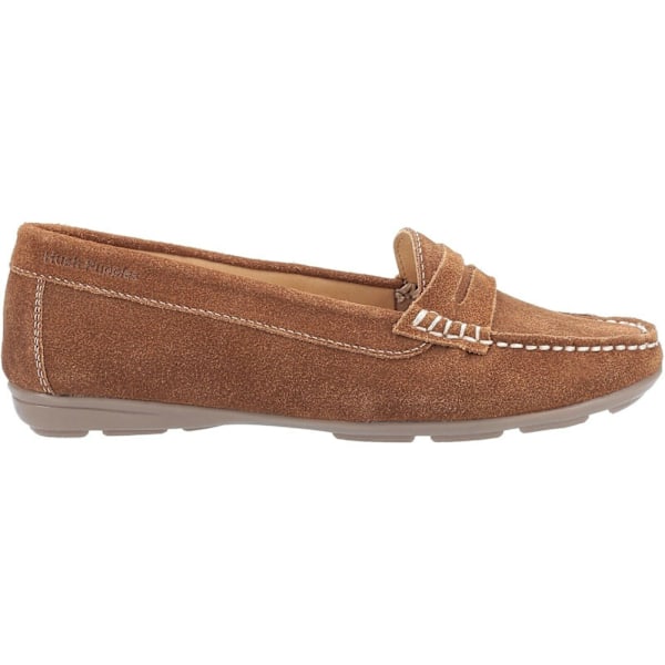 Hush Puppies Dam/Dam Margot Mocka Läder Loafer Sko 5 UK Tan 5 UK