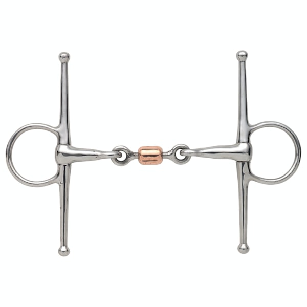 Shires Koppar Jordnöt Häst Full Cheek Snaffle Bett 4.5in Silver Silver 4.5in