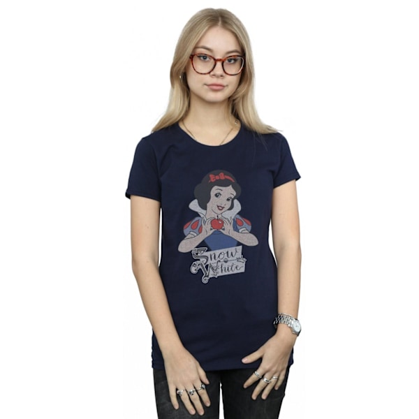 Disney Princess Dam/Damer Snövit Äpple Bomull T-shirt S Navy Blue S