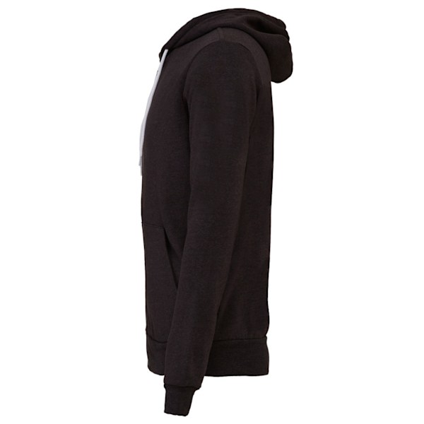 Canvas Unisex Dragkedja Polycotton Fleece Tröja med Huva / Luva Dark Grey Heather L