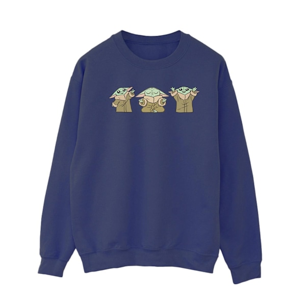 Star Wars Dam/Damer The Mandalorian Grogu Poses Sweatshirt Navy Blue L