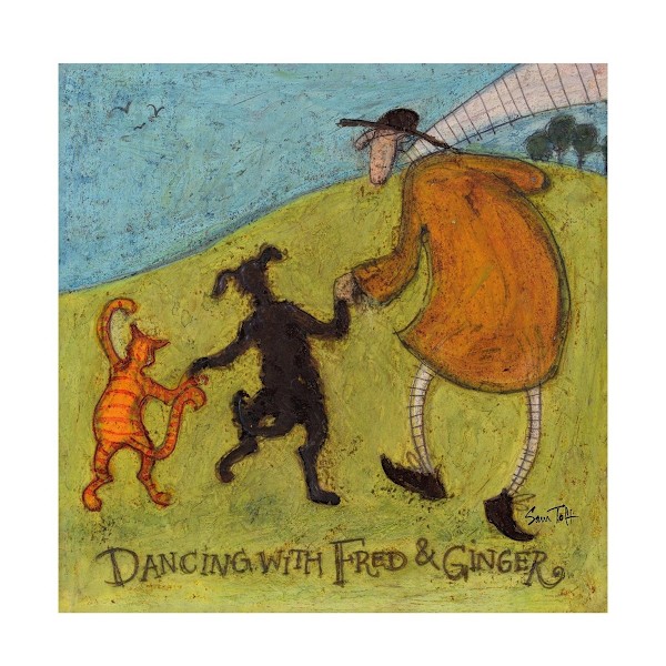 Sam Toft Dancing With Fred & Ginger Pappersutskrift 40cm x 40cm Mul Multicoloured 40cm x 40cm