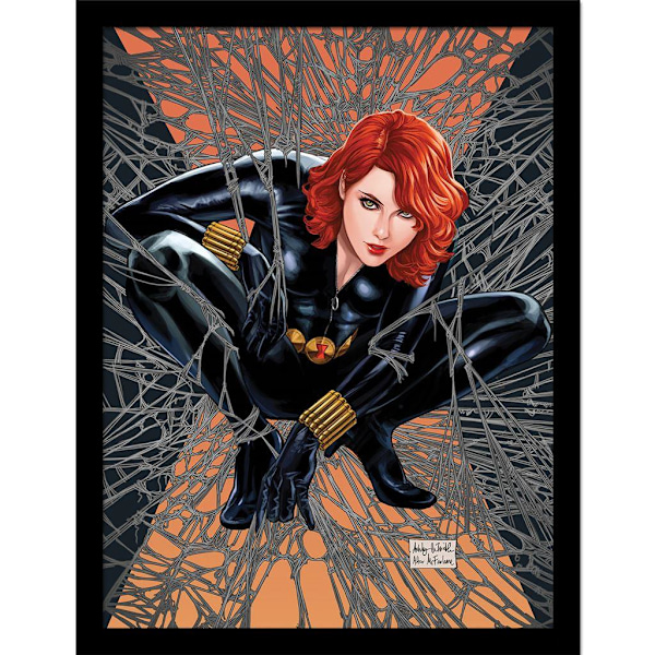 Svart änka Web Of Black Widow inramad affisch 40cm x 30cm Flerfärgad Multicoloured 40cm x 30cm