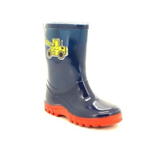 StormWells Boys Puddle Digger Wellingtons 10 UK Marinblå/Röd Navy Blue/Red 10 UK