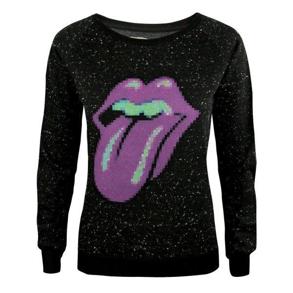 Förstärkt dam/dam Pixel Lick The Rolling Stones Sweatshir Black XS