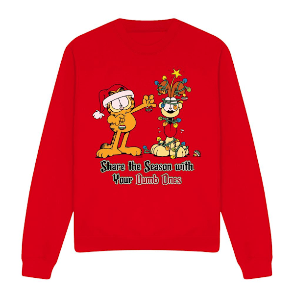 Garfield Unisex Vuxen Dela Säsongen Sweatshirt S Röd Red S