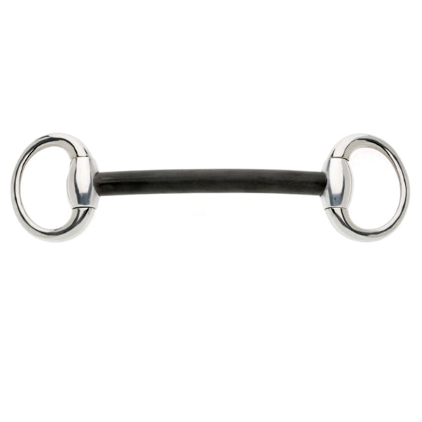 Lorina Nylon Mullen Mouth Eggbutt Snaffle 4.5in Silver/Black Silver/Black 4.5in