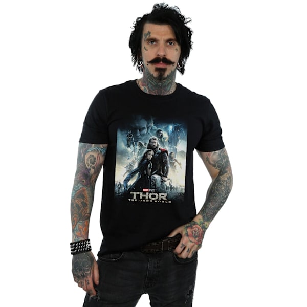 Marvel Studios Herr Thor The Dark World Poster T-Shirt L Svart Black L