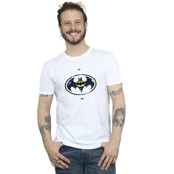 DC Comics Herr The Flash Batman Metal Logo T-Shirt XL Vit White XL