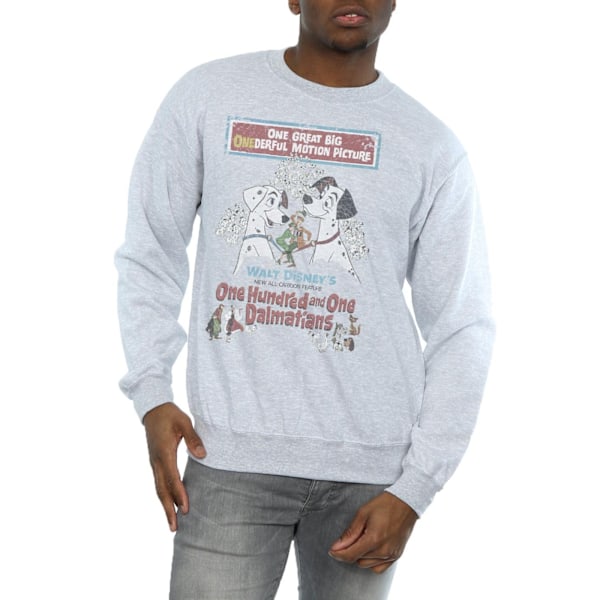 Disney Herr 101 Dalmatiner Retro Poster Sweatshirt 3XL Sports G Sports Grey 3XL