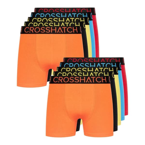 Crosshatch Herr Highlighter Boxerbyxor i bomullsblandning (förpackning med Multicoloured S