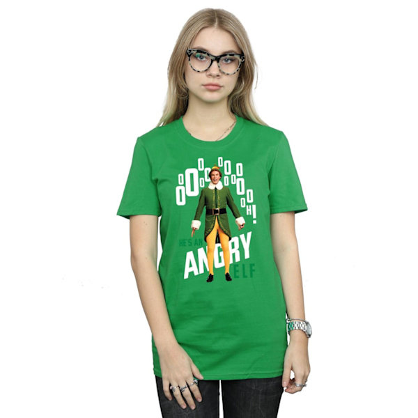 Elf Dam/Damer Angry Elf Bomull Boyfriend T-Shirt S Irländsk Grön Irish Green S