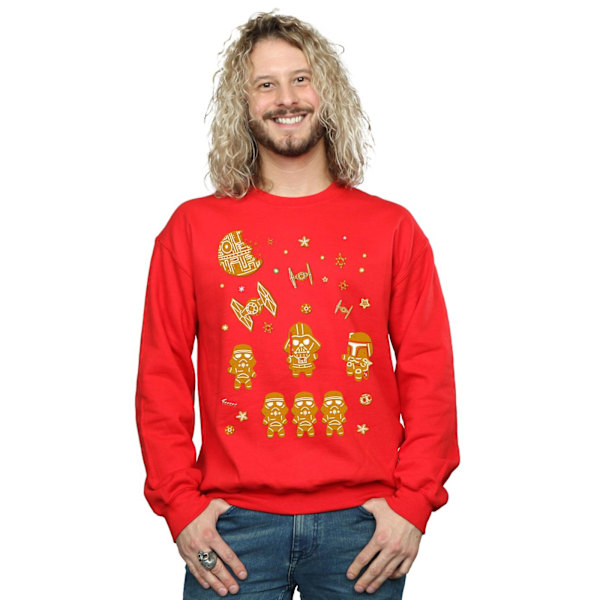 Star Wars Mens Gingerbread Empire Sweatshirt L Röd Red L