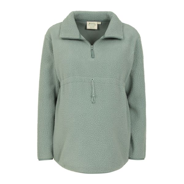 Mountain Warehouse Womens/Ladies Cosy Sherpa Half Zip Maternity Green 10 UK