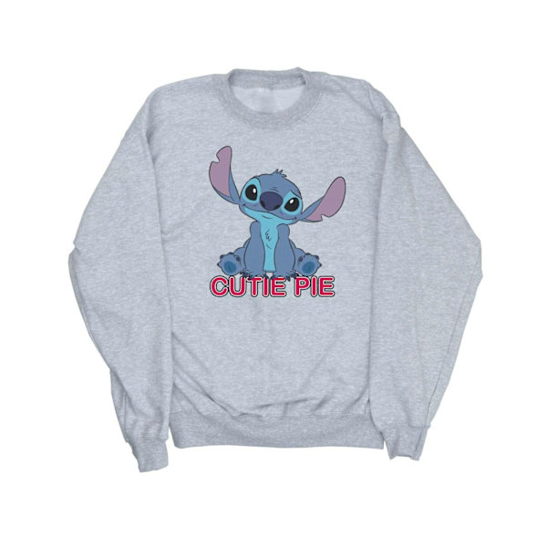 Disney Dam/Kvinnor Lilo Och Stitch Stitch Cutie Pie Sweatshirt Sports Grey M