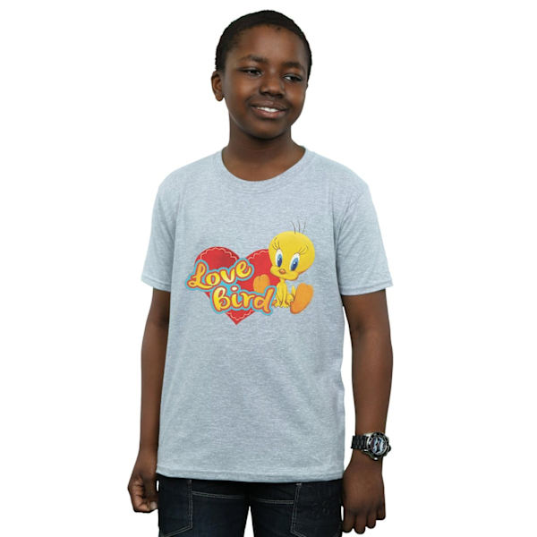 Looney Tunes Boys Tweety Pie Valentine´s Day Love Bird T-shirt Sports Grey 7-8 Years