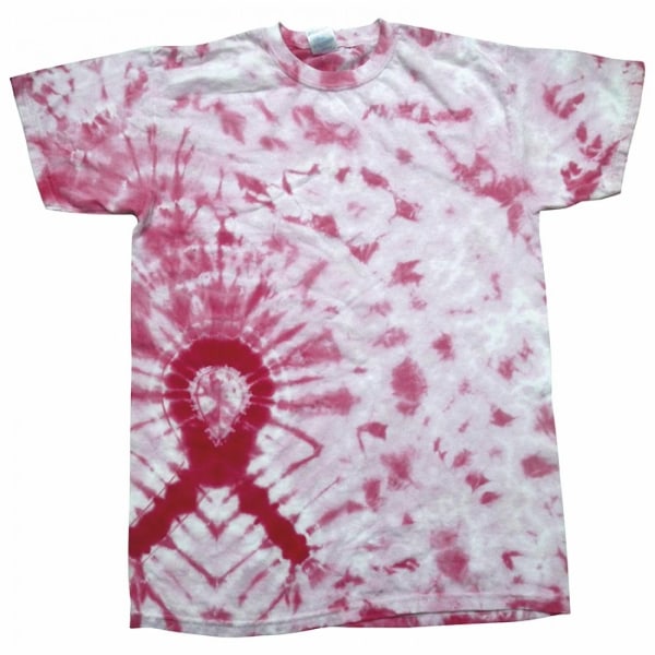 Colortone Kids/Childrens Unisex Tie-dye T-shirt L Awareness Pin Awareness Pink Ribbon L