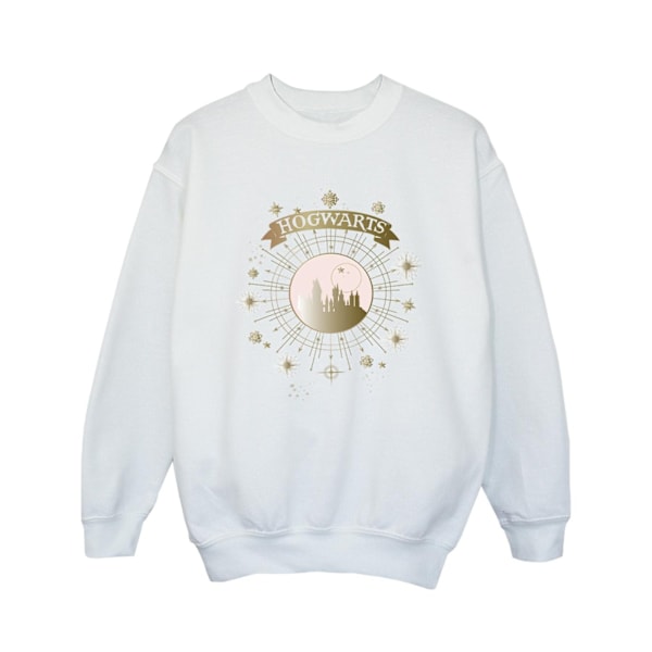 Harry Potter Tjejer Hogwarts Yule Bal Sweatshirt 9-11 År Vit White 9-11 Years