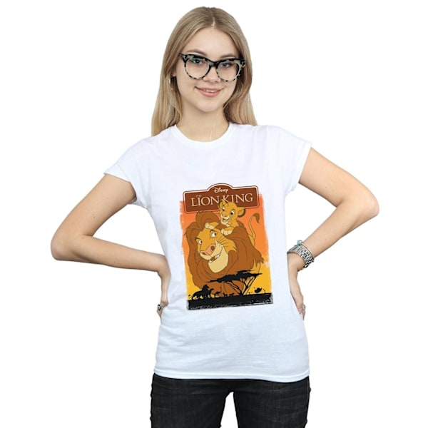 Disney Dam/Dam The Lion King Simba Och Mufasa Bomull T-shirt White XXL