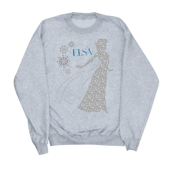 Disney Womens/Ladies Frozen Elsa Jul Silhouette Sweatshirt Sports Grey XL