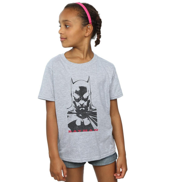 DC Comics Girls Batman Solid Stare Bomull T-shirt 12-13 år S Sports Grey 12-13 Years