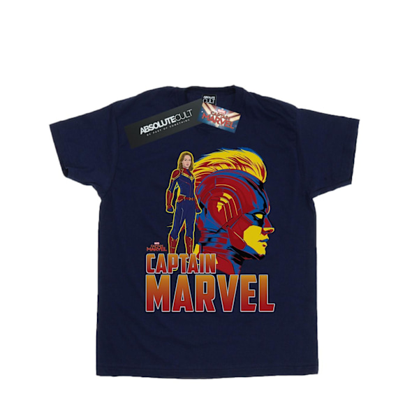 Marvel Boys Captain Marvel Karaktär T-shirt 7-8 år Marinblå Navy Blue 7-8 Years