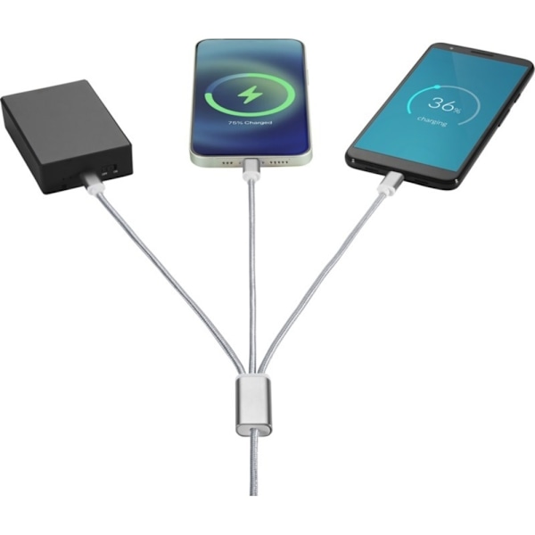 Bullet Versatile USB-kabel One Size Grå Grey One Size