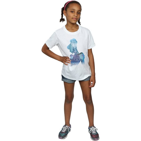 Askungen flickor gör din egen magic siluett T-shirt i bomull White 7-8 Years