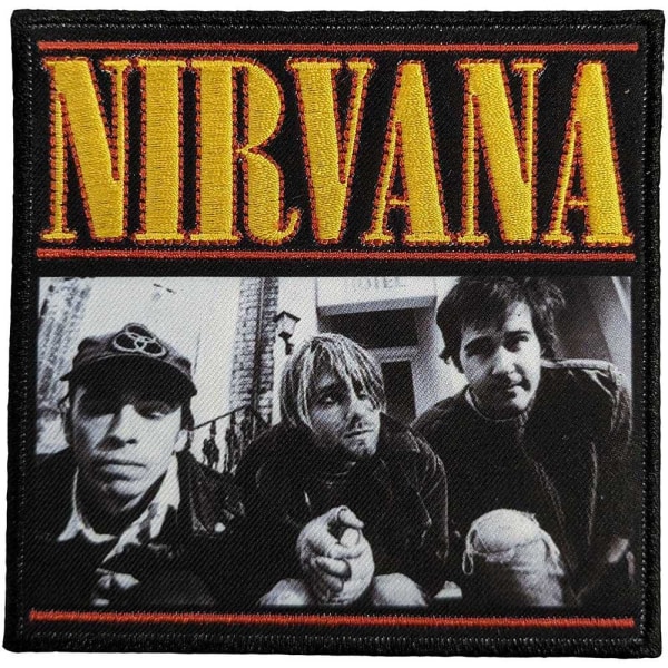 Nirvana London Fotografi Iron On Patch One Size Svart/Vit/Ye Black/White/Yellow One Size