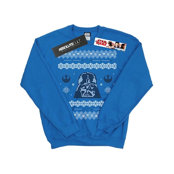 Star Wars Jul Darth Vader Fair Isle Sweatshirt L Royal Royal Blue L