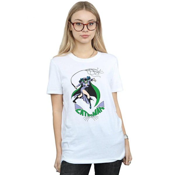 DC Comics Dam/Damer Catwoman Whip Bomull Boyfriend T-shirt White XXL