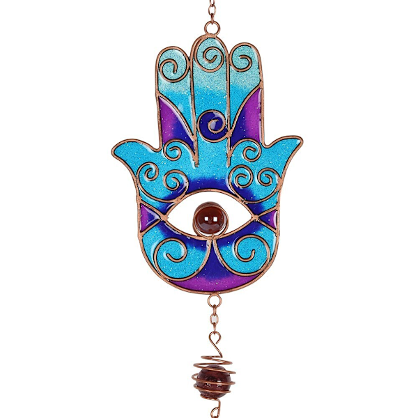 Something Different Hamsa Hand Vindklocka One Size Blå Blue One Size