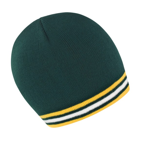 Resultat Unisex Winter Essentials National Beanie Hat One Size Gr Green / Gold / White One Size