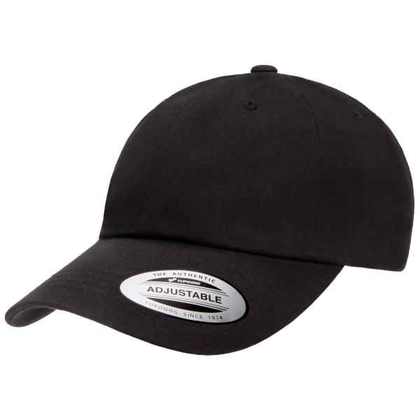 Unisex unisex lågprofil bomullstwill Cap One Size Svart Black One Size