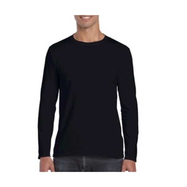 Gildan Mens Mjuk Stil Långärmad T-Shirt S Svart Black S