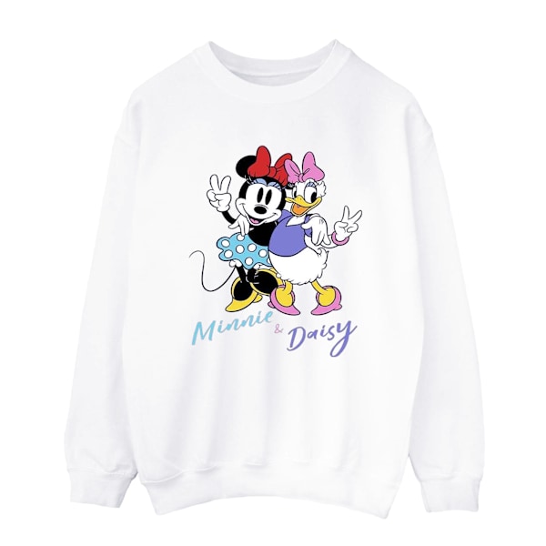 Disney Dam/Damer Minnie Mouse Och Daisy Sweatshirt XL Vit White XL