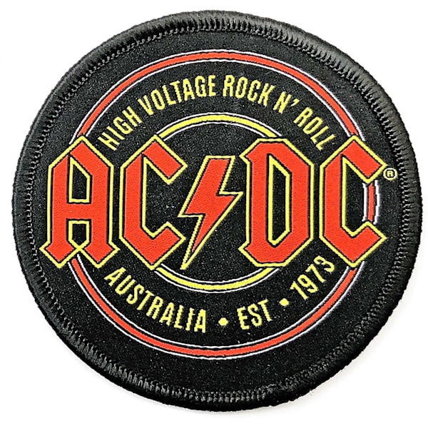 AC/DC Est. 1973 Strykjärnsmärke En Storlek Svart/Röd Black/Red One Size
