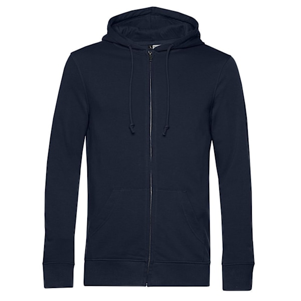 B&C Herr Zippade Hoodie L Marinblå Navy L