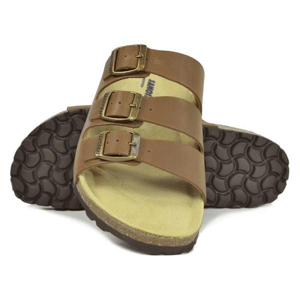 Sanosan herr Lisbon lädersandaler 9 UK brun Brown 9 UK