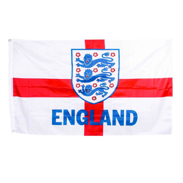 England FA Crest Flagga 3ft x 5ft Vit/Röd/Blå White/Red/Blue 3ft x 5ft