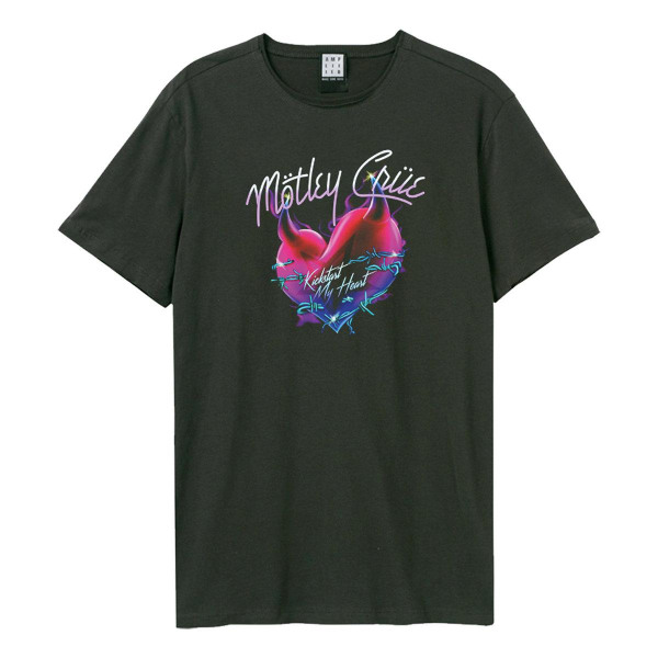 Förstärkt unisex vuxen Kickstart My Heart Motley Crue T-shirt X Charcoal XS