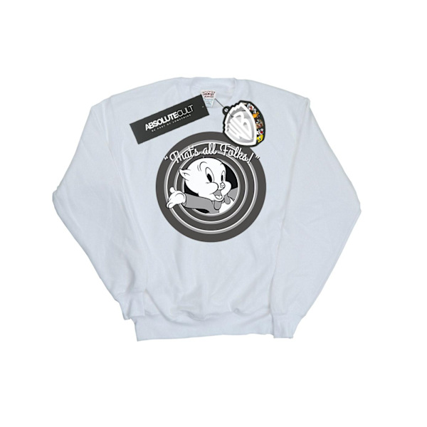 Looney Tunes Girls Porky Pig That´s All Folks Sweatshirt 7-8 År White 7-8 Years
