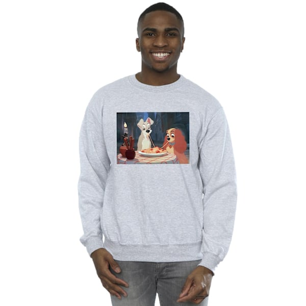 Disney Herr Lady And The Tramp Spaghetti Foto Sweatshirt XL Sp Sports Grey XL