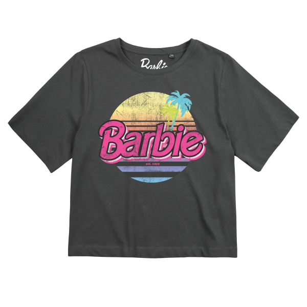 Barbie Dam/Dam Vacay Boxy Crop T-shirt S Dark Charcoal Dark Charcoal S