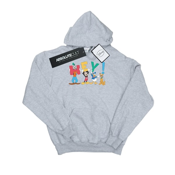 Disney Dam/Kvinnor Mickey Mouse Vänner Hej Hoodie S Sports G Sports Grey S