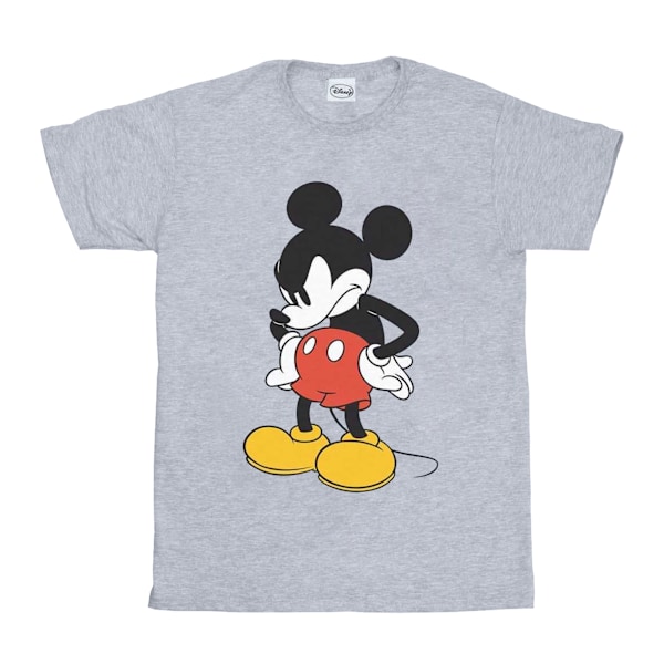 Disney Herr Mickey Mouse Arg Blick Ned T-shirt 5XL Sports Grå Sports Grey 5XL