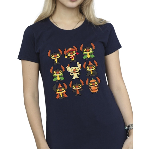 Disney Dam/Kvinnor Lilo & Stitch Halloween Kostymer Bomull T-Shirt Navy Blue S