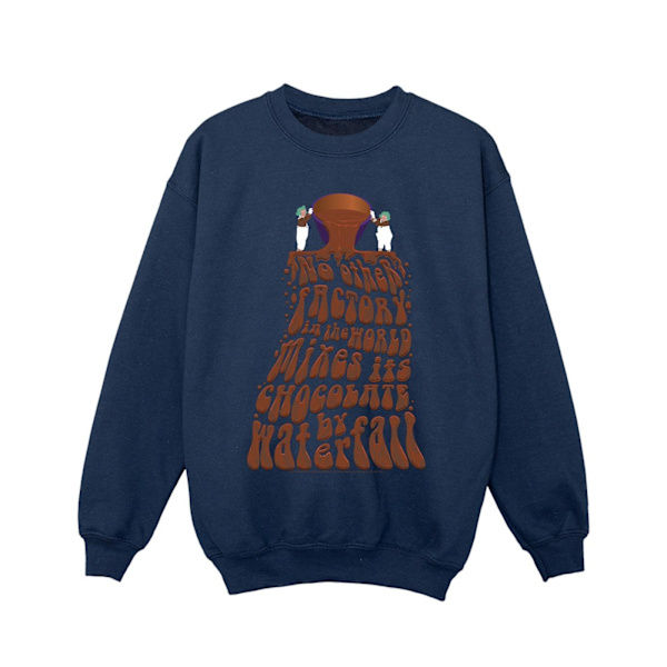 Willy Wonka Girls Chocolate Waterfall Sweatshirt 12-13 år Marinblå Navy Blue 12-13 Years