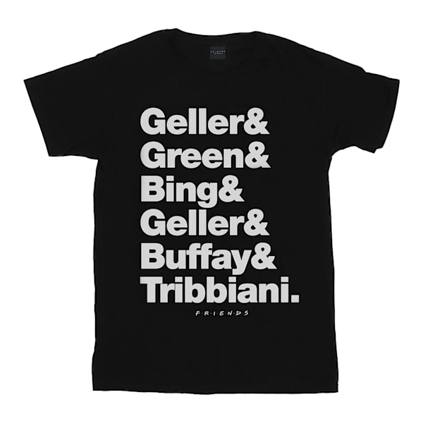 Friends Boys Surnames Text T-Shirt 12-13 År Svart Black 12-13 Years