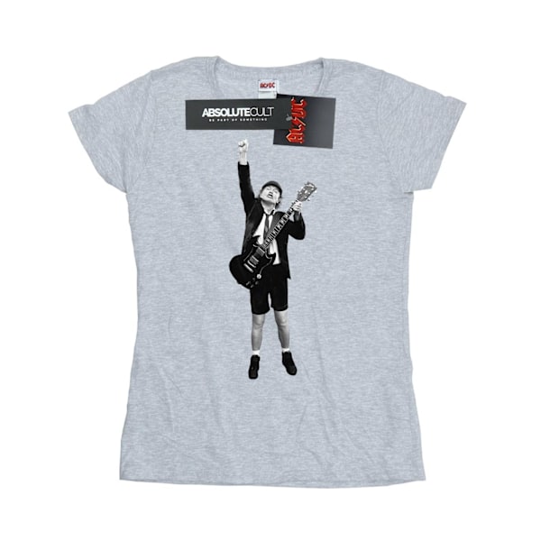 AC/DC Dam/Kvinnor Angus Young Cut Out Bomull T-shirt XL Sport Sports Grey XL